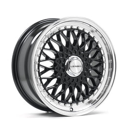 Cerchio in Lega LENSO BSX 16x7,5 ET25-35 con foratura su misura Gloss Black & Polished