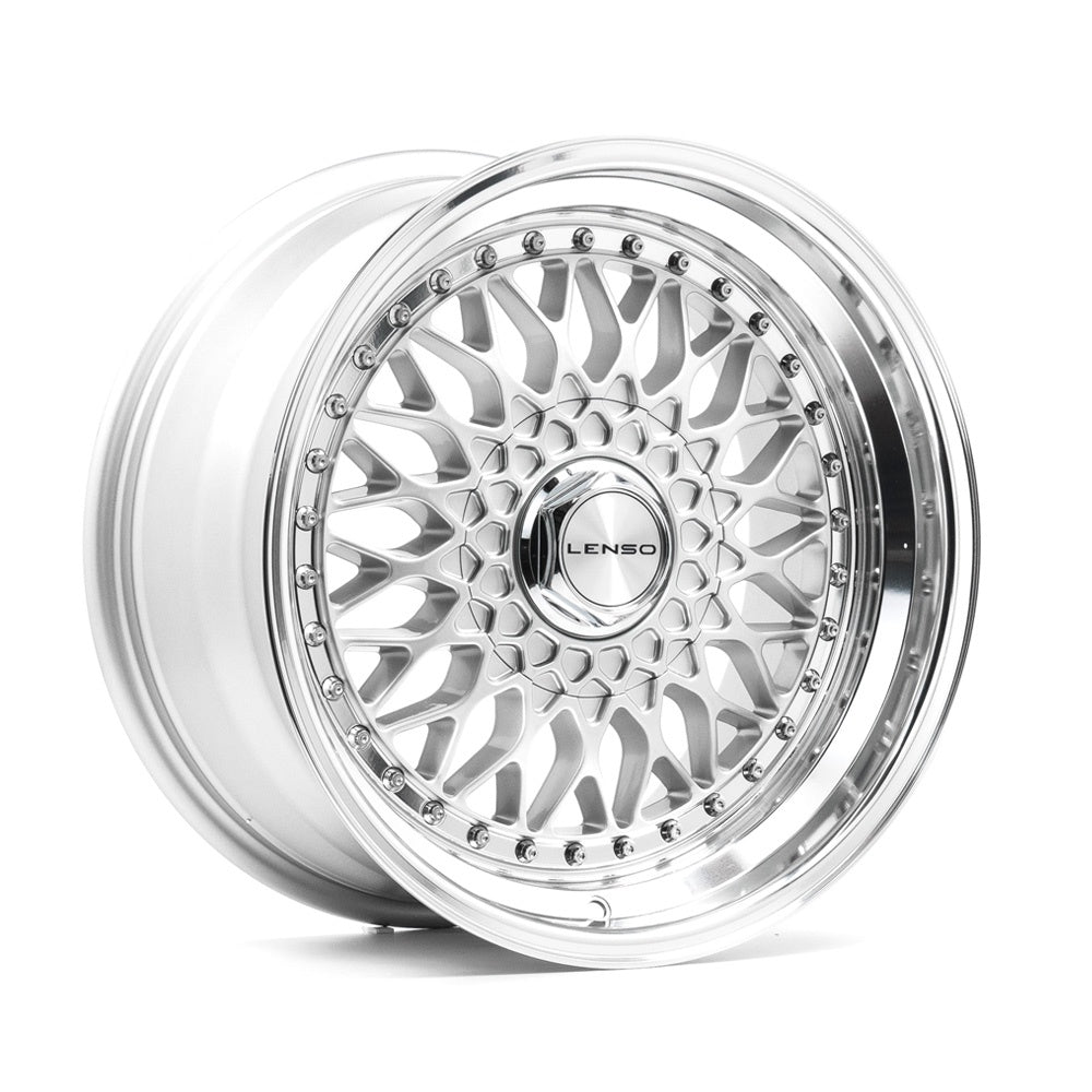Cerchio in Lega LENSO BSX 17x7,5 ET20-35 con foratura su misura Gloss Silver & Polished