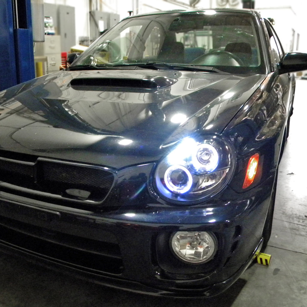 Fari Anteriori Proiettore LED SK-Import Neri Subaru Impreza GD GG 2000-2005 - foto 9