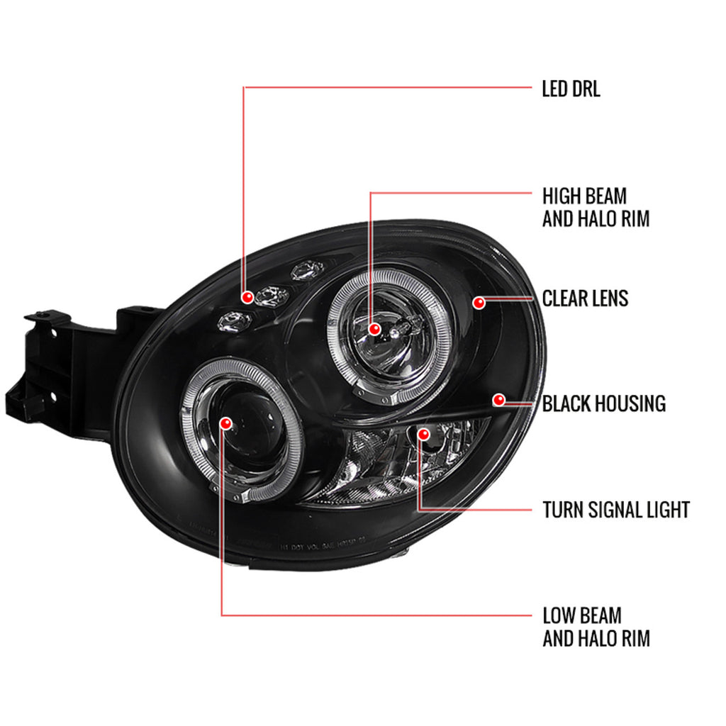 Fari Anteriori Proiettore LED SK-Import Neri Subaru Impreza GD GG 2000-2005 - foto 7