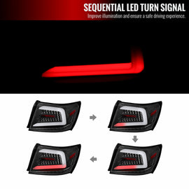 Fanali Posteriori LED Sequenziali SK-Import Neri Subaru Impreza GE GV Berlina - foto 2