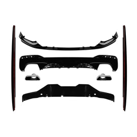 M Performance design appendici e diffusore con 530/540 cromato terminali per BMW Serie 5 G30 2017-2020