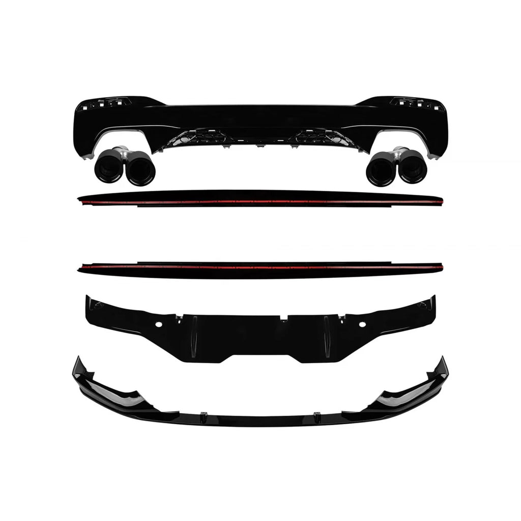 M Performance design appendici e diffusore con M5 nero terminali di scarico per BMW Serie 5 G30 2017-2020