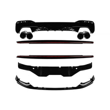 Carica l'immagine nel visualizzatore di Gallery, M Performance design appendici e diffusore con M5 nero terminali di scarico per BMW Serie 5 G30 2017-2020