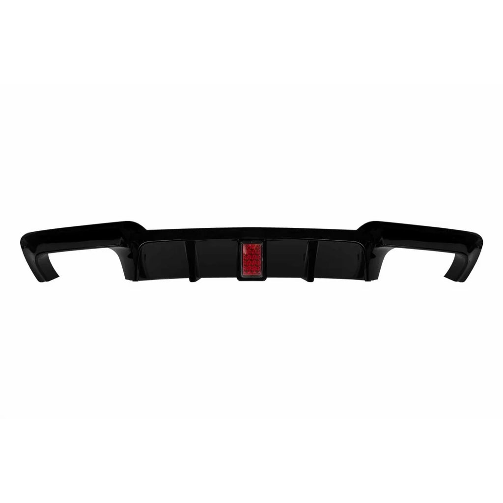 M Performance design diffusore per posteriore M paraurti di BMW Serie 5 F10 berlina 2010-2017 con Terza luce stop, Nero