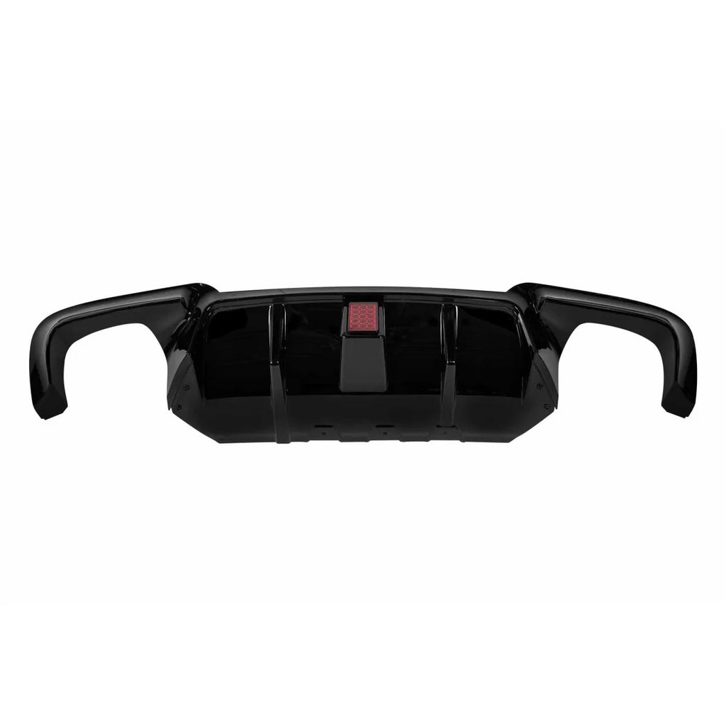 M Performance design diffusore per posteriore M paraurti di BMW Serie 5 F10 berlina 2010-2017 con Terza luce stop, Nero