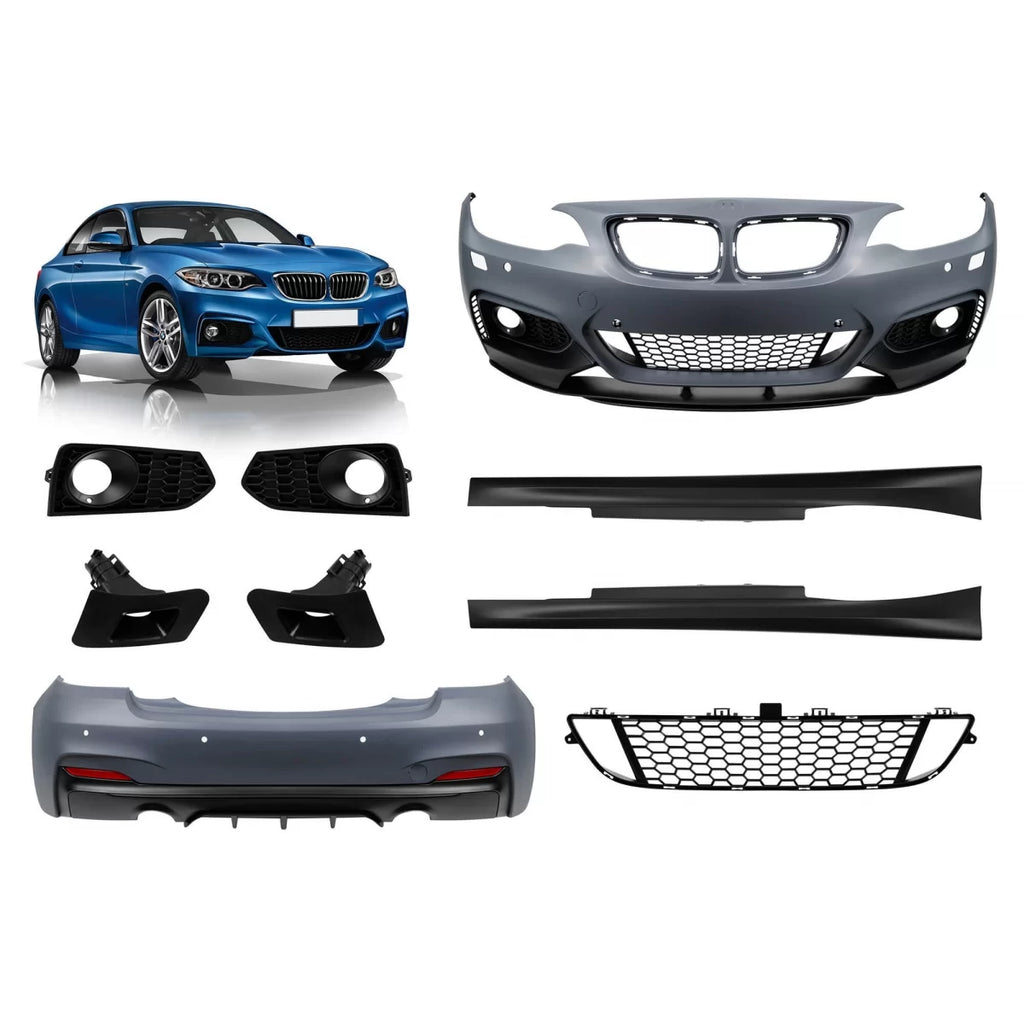 M Performance design kit per BMW Serie 2 F22 Coupe, F23 Cabriolet 2013-2018 con PDC, senza halogens -o--o-
