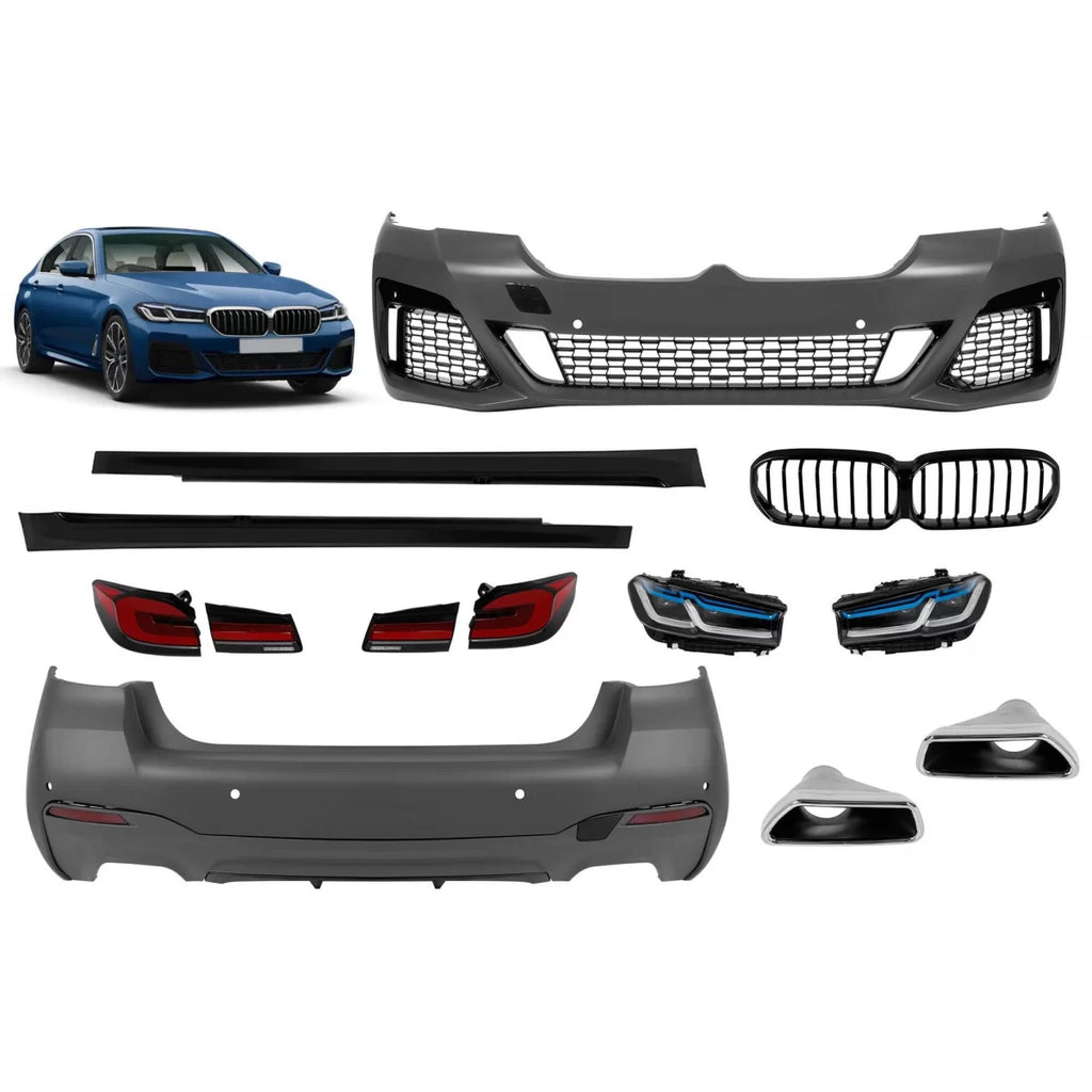 M Tech-stile kit carrozzeria tuning per BMW Serie 5 G30 berlina 2017-2020 conversione a G30 LCI dal 2021