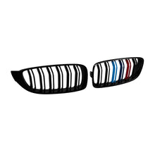 Carica l'immagine nel visualizzatore di Gallery, M4 stile Griglie a doppia lamella, nere lucide con M decorazione per BMW Serie 4 F32 Coupe, F33 Cabriolet, F36 Gran