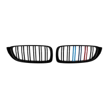 Carica l'immagine nel visualizzatore di Gallery, M4 stile Griglie a doppia lamella, nere lucide con M decorazione per BMW Serie 4 F32 Coupe, F33 Cabriolet, F36 Gran