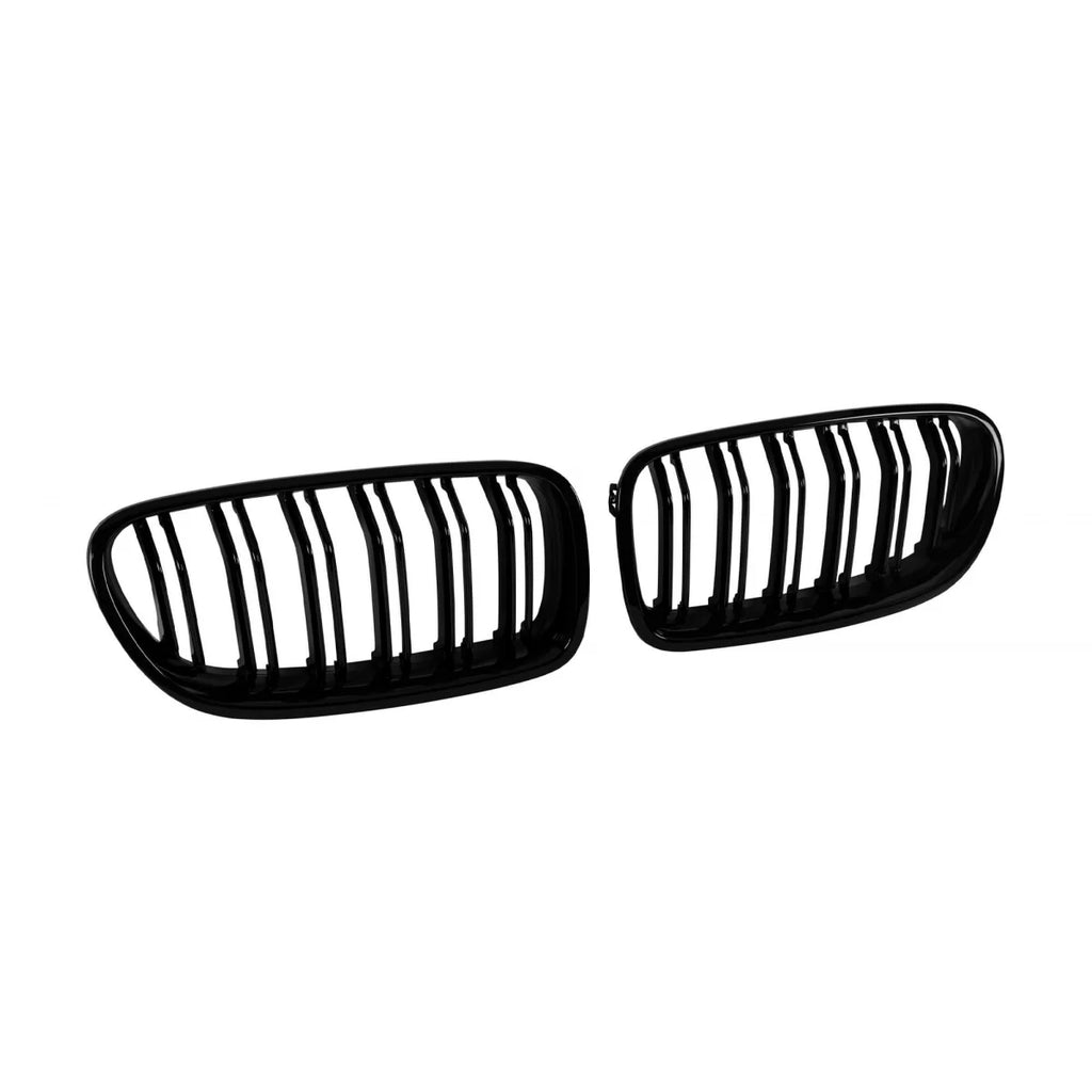 M5 tipo doppio lamella griglie a doppio rene in nero lucido per BMW Serie 5 F10 berlina, F11 Touring 2010-2017
