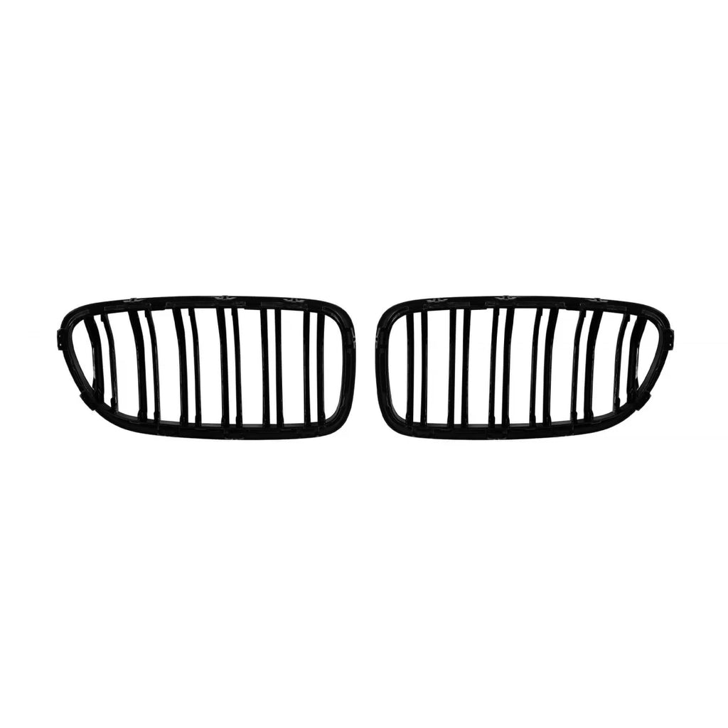 M5 tipo doppio lamella griglie a doppio rene in nero lucido per BMW Serie 5 F10 berlina, F11 Touring 2010-2017