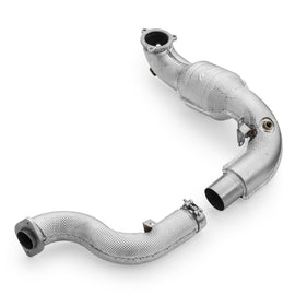 Kit downpipe con scudo termico e catalizzatore HJS RM Motors per Mercedes-AMG A35 W177 4MATIC