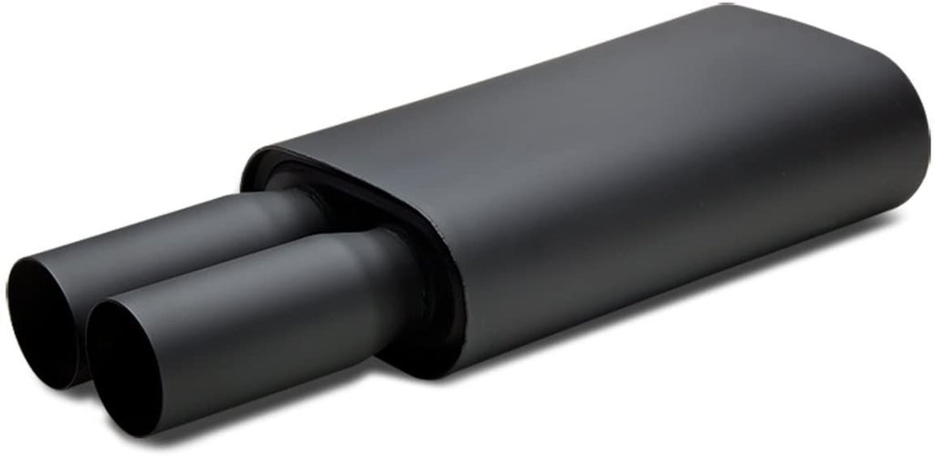 Terminale di Scarico Universale a Doppia Uscita SK-Import Nero 2x76mm Inox