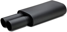 Carica l'immagine nel visualizzatore di Gallery, Terminale di Scarico Universale a Doppia Uscita SK-Import Nero 2x76mm Inox