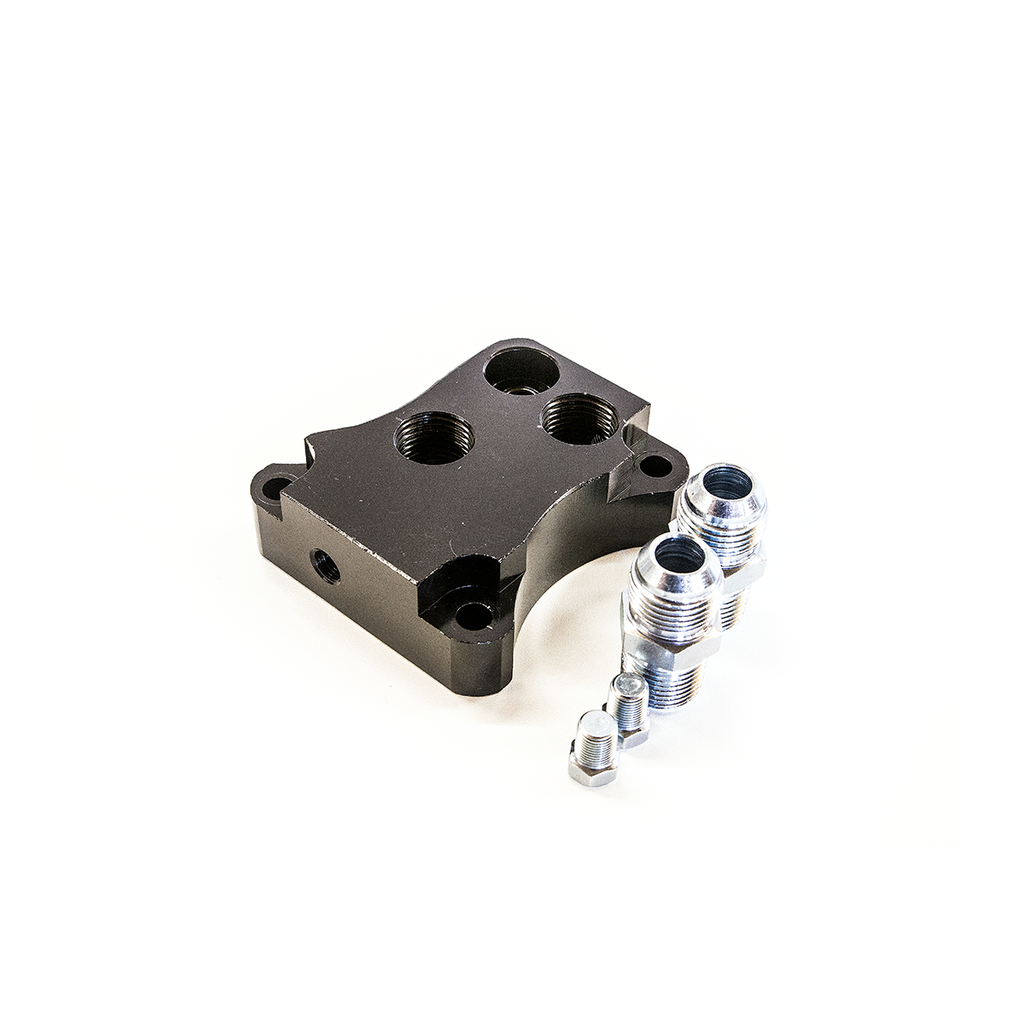 Dettaglio adattatore blocco olio Cooling Solutions per Nissan 200SX