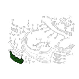 Centrale griglia per anteriore A design paraurti tipo C63 per Mercedes Classe C W204 2011-2014