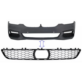 Centrale inferiore griglia per BMW Serie 5 G30 G31 berlina Touring (2017-2019) M-Tech design paraurti