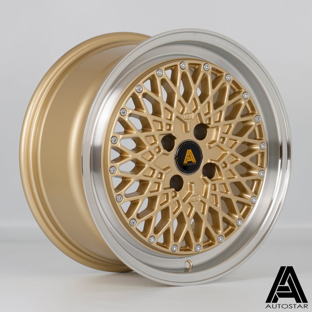 Cerchio in lega Autostar Minus 16x7.5 5x100 ET30 Gold Polished Lip