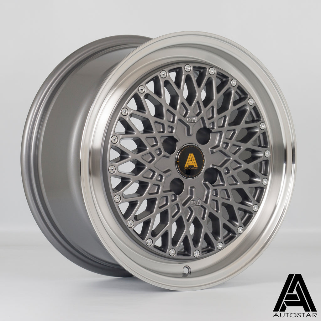 Cerchio in lega Autostar Minus 16x7.5 4x100 ET25 Gunmetal Polished Lip