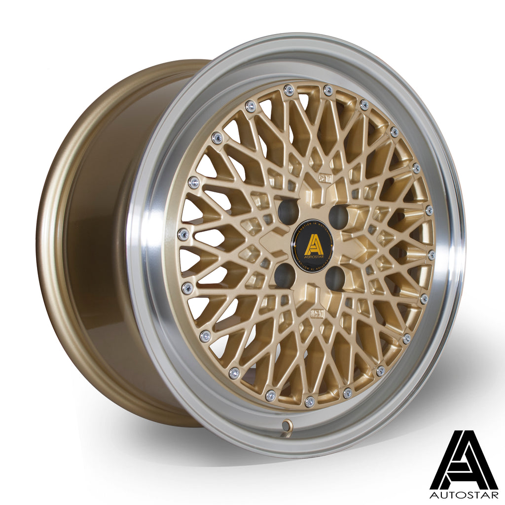 Cerchio in lega Autostar Minus 17x8 5x100 ET30 Gold Polished Lip