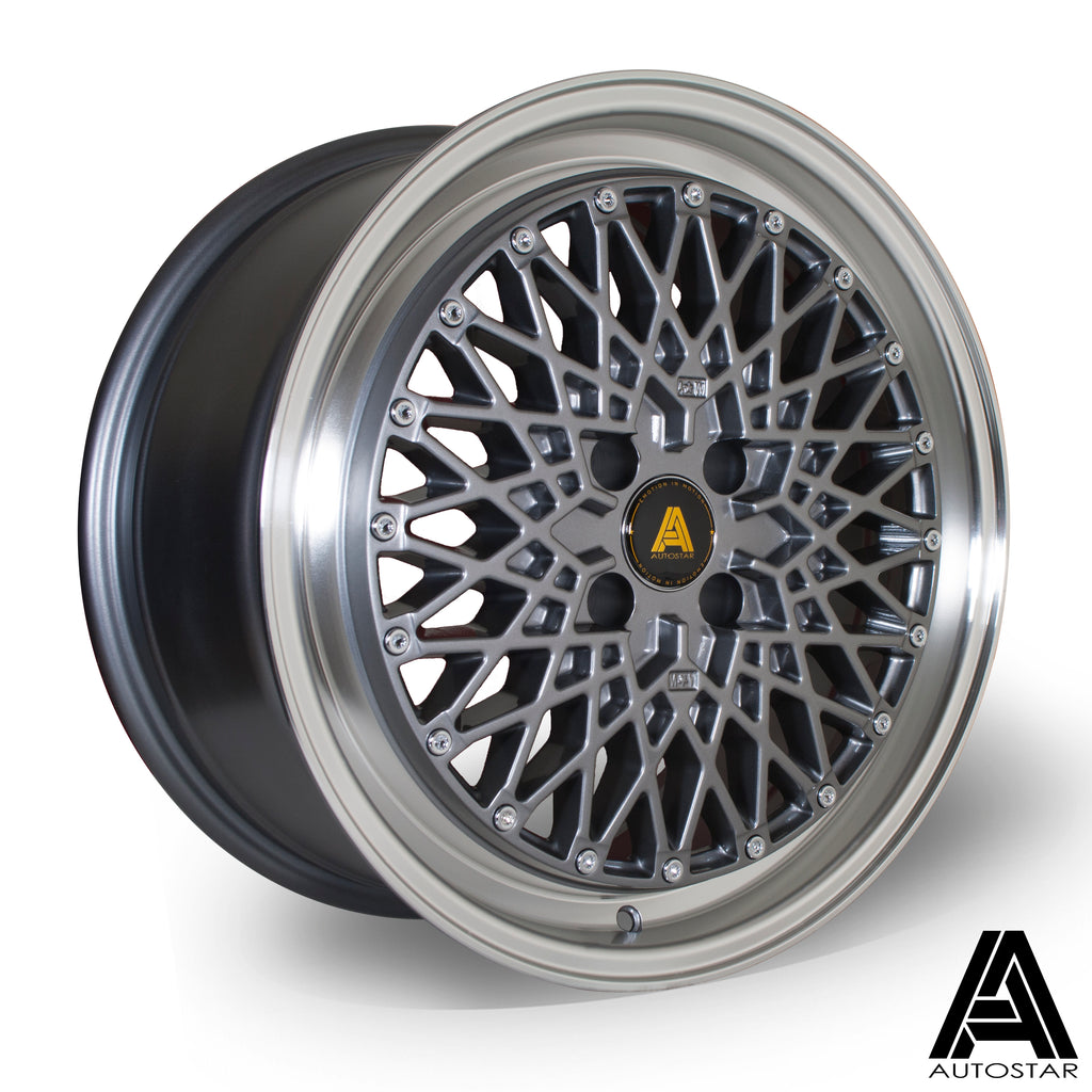Cerchio in lega Autostar Minus 17x8 4x108 ET35 Gunmetal Polished Lip