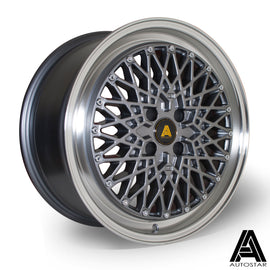 Cerchio in lega Autostar Minus 17x8 4x108 ET35 Gunmetal Polished Lip