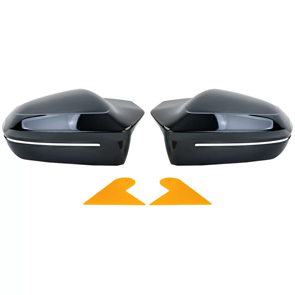 Specchietto calotta set per ricambio Nero lucido compatibile Serie 5 BMW G60 G61 da 2023