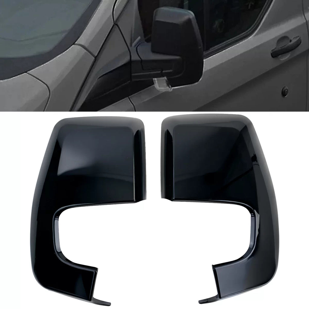 Calotte specchietti nero lucido per ricambio per Ford Transit Custom 12-23