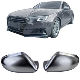 Calotte specchietti argento opaco per ricambio per Audi A6 4G 11-18 con lane assist