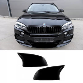 Calotte specchietti per BMW X3 F25, X4 F26, X5 F15, X6 F16 M4 stile Nero lucido 2 pezzi
