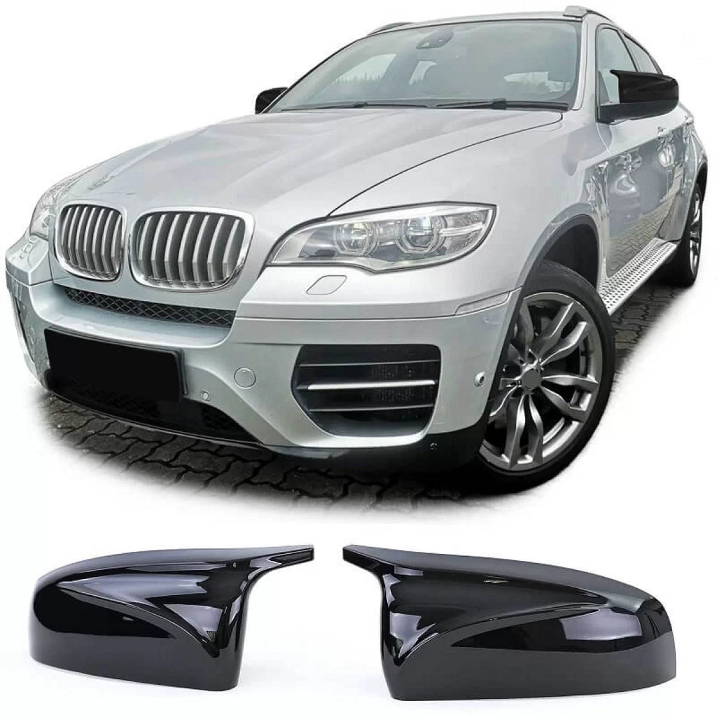 Calotte specchietti per BMW X5 E70 06-13 / X6 E71 08-13 M4 stile Nero lucido 2 pezzi