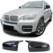 Carica l'immagine nel visualizzatore di Gallery, Calotte specchietti per BMW X5 E70 06-13 / X6 E71 08-13 M4 stile Nero lucido 2 pezzi