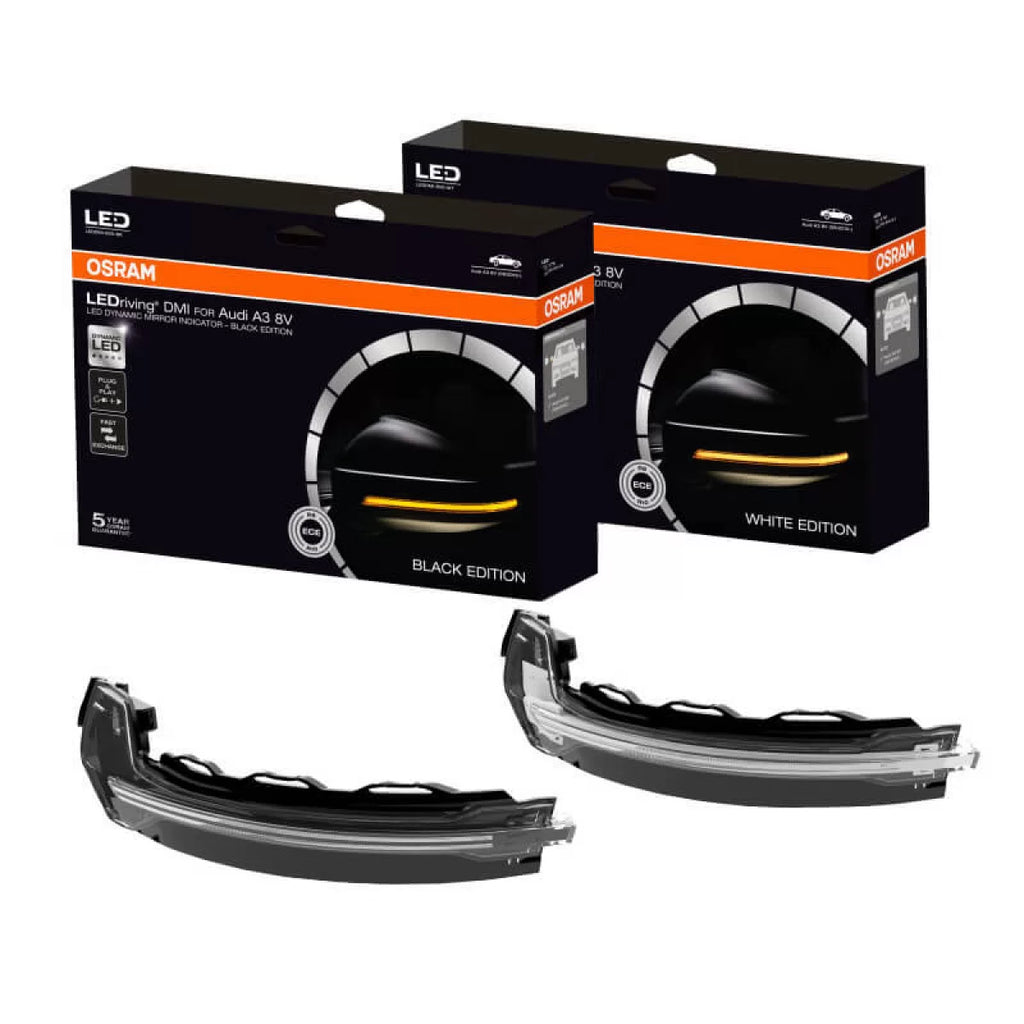 Specchietto LED per Audi A3 8V 12-20 Osram dinamico Canbus nero 2 pezzi