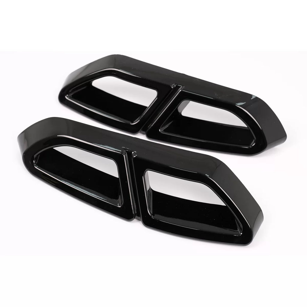 Terminali di scarico decorativo cornici per VW Passat B8 3G GTE / Alltrack (2015-2019) Nero lucido