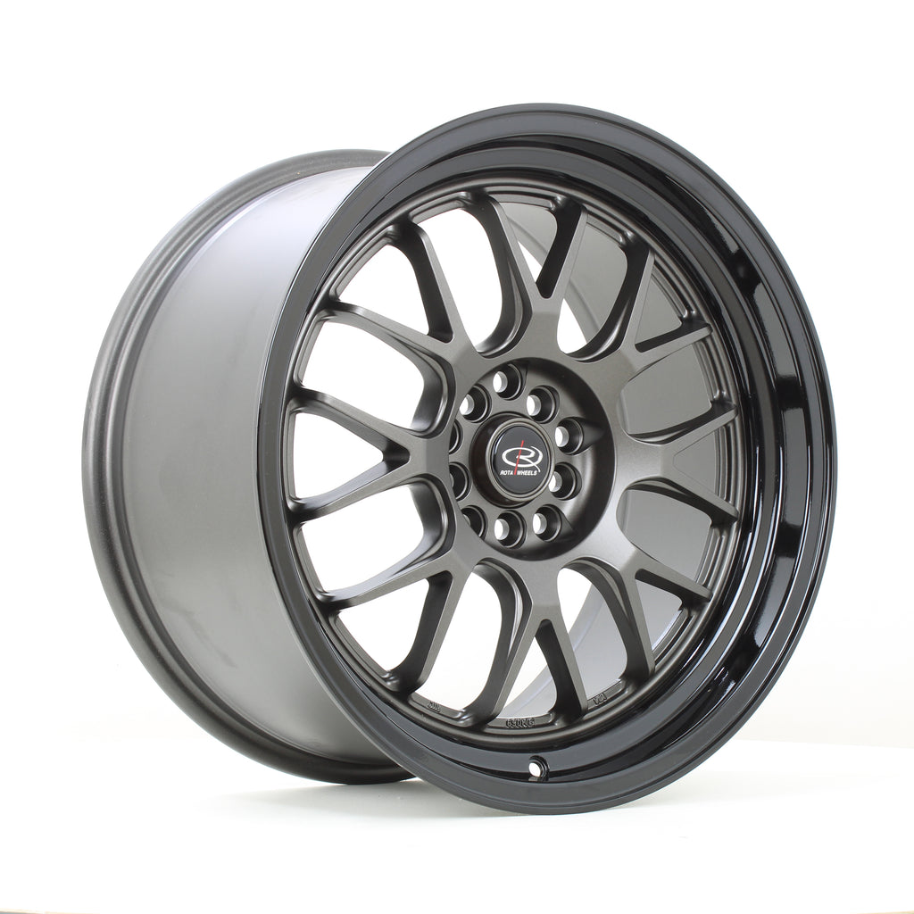 Cerchio in lega Rota Wheels MXR 18x9.5 5x114.3 ET38 Gunmetal Black Lip