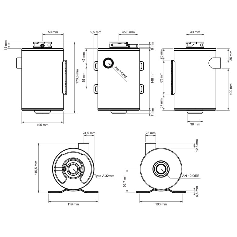 Vaschetta acqua radiatore 1.0L Nuke Performance