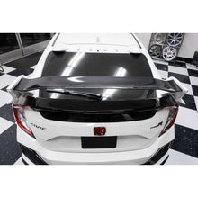 Carica l'immagine nel visualizzatore di Gallery, CarbonWorks Lama centrale sostitutiva spoiler OEM Style in carbonio per Honda Civic Type R FK8/FK7 2017-2023 - foto 3