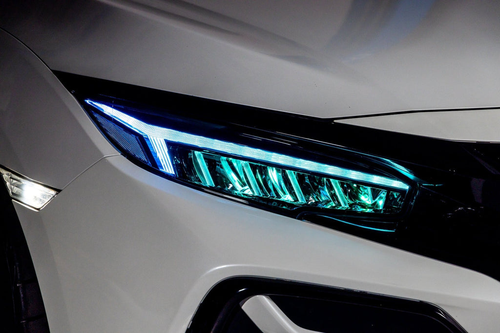Fari Anteriori OLM Serie Gamma RGB per Honda Civic 2016-2021: Illuminazione Personalizzabile Avanzata