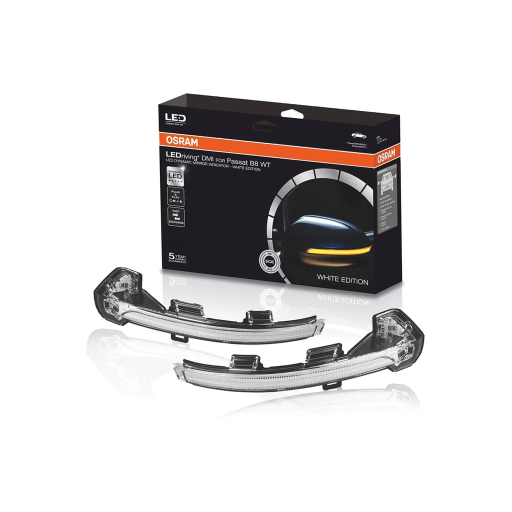 Osram cromato LED dinamico Indicatori di direzione per specchietti on VW Passat B8, Alltrack dal 2014, Arteon 3H dal
