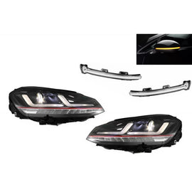 Osram Full LED fari anteriori con dinamico Frecce specchietti per VW Golf 7 VII (2012-2017) rosso GTI conversione