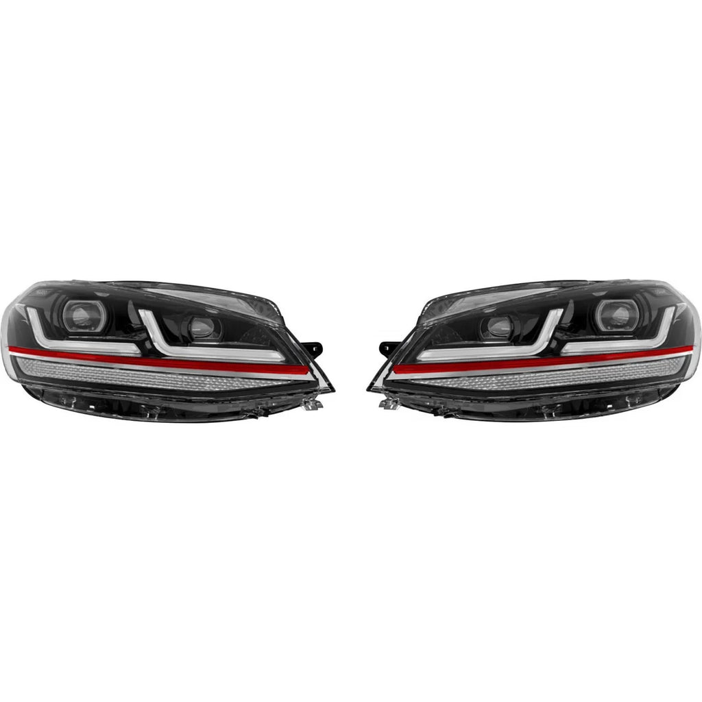 Osram LEDriving GTi Edition LED Set fari anteriori per VW Golf 7.5 2017-2020 con nero base, sinistro e destro, per il