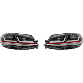 Osram LEDriving GTi Edition LED Set fari anteriori per VW Golf 7.5 2017-2020 con nero base, sinistro e destro, per il