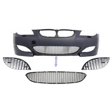 Carica l'immagine nel visualizzatore di Gallery, Pack Paraurti anteriore inferiore centrale e laterale griglia per BMW Serie 5 E60 E61 (2003-2010) M5 design