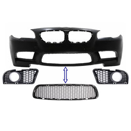 Pack Paraurti anteriore inferiore centrale e laterale griglia per BMW Serie 5 F10 F11 (2009-2014) solo per M5 paraurti