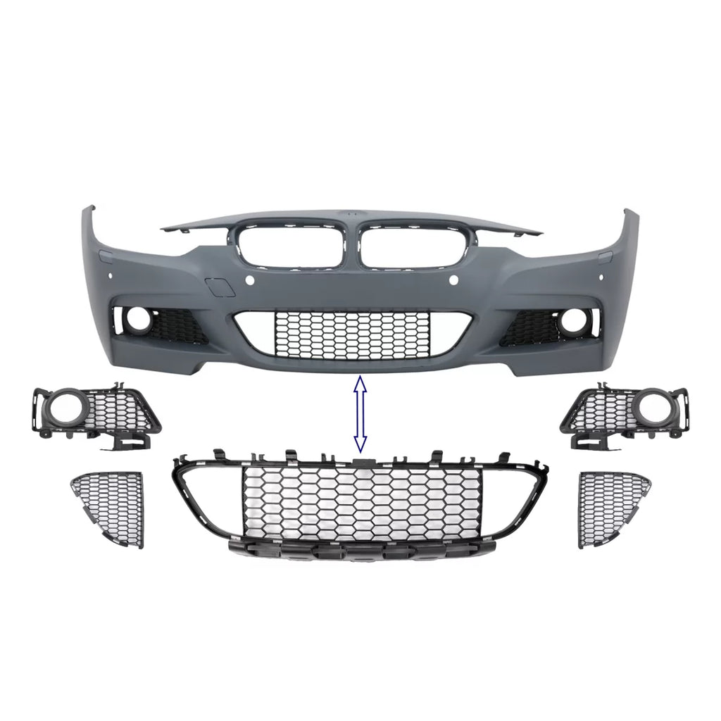 Pack Paraurti anteriore inferiore griglie per BMW Serie 3 F30 F31 M-Tech (2011-2019)