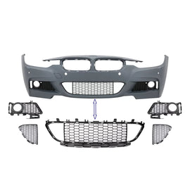 Pack Paraurti anteriore inferiore griglie per BMW Serie 3 F30 F31 M-Tech (2011-2019)