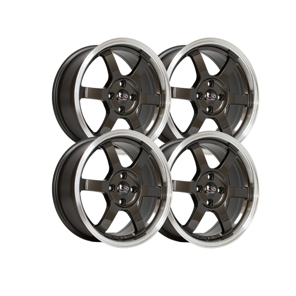 Set 4 cerchi in lega Rota Wheels Grid 16x7 5x114.3 ET40 Gunmetal ricondizionato