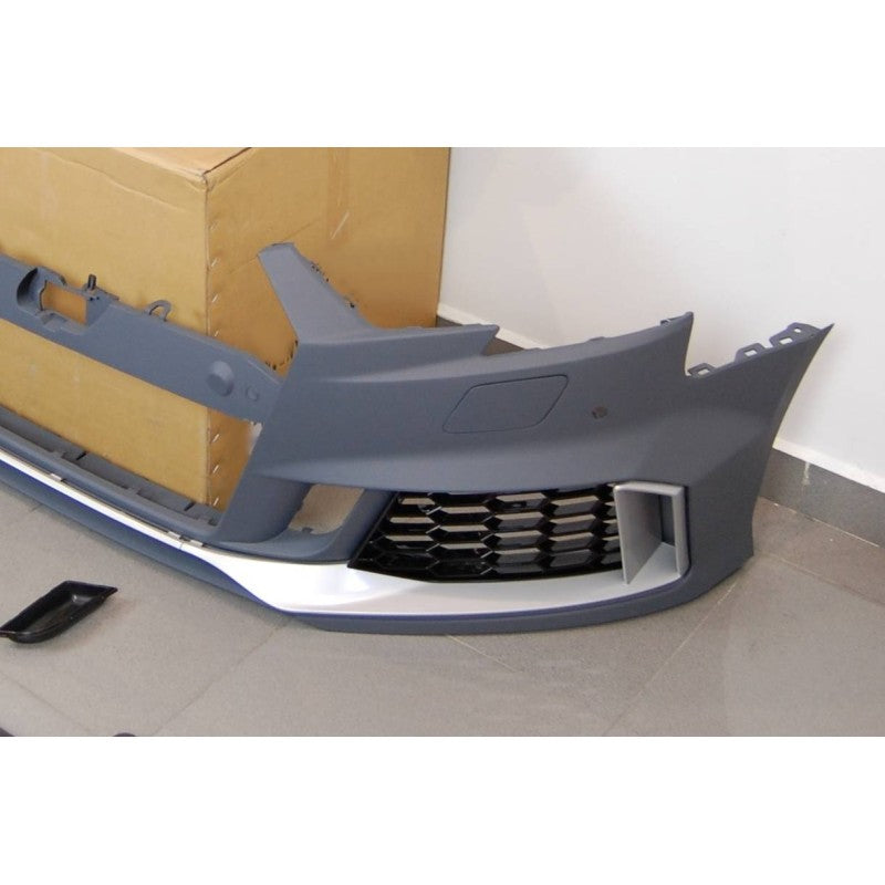 Paraurti Anteriore Audi A3 8V 2016-2019 4 Porte / Cabriolet Look RS3 con Spoiler Anteriore Nero Lucido Audi A3 8V