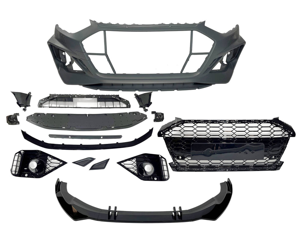 Paraurti Anteriore Audi A4 2020+ Look RS4 Spoiler Anteriore Audi A4